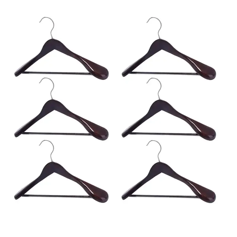 Solid Wood Suit Racks Clothes Hangers Home Clothing Stretchers Wooden Non-Slip Trouser Hanger Suit Wide Shoulder Hanger