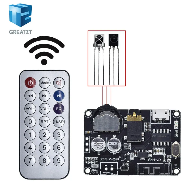 Bluetooth Audio Receiver board Bluetooth 4.1 BT5.0 Pro XY-WRBT MP3 Lossless Decoder Board Wireless Stereo Music Module With Case