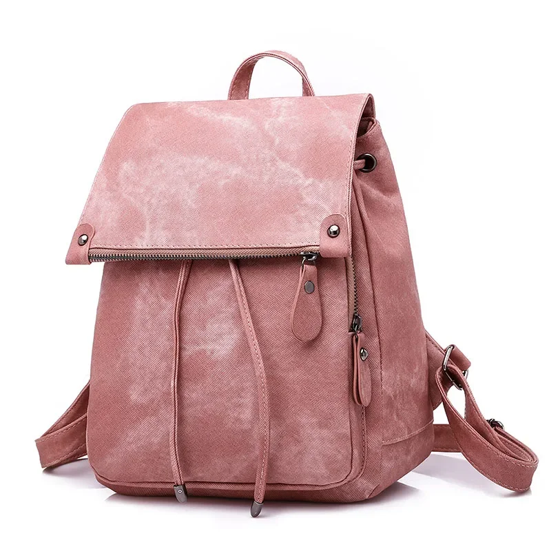 

Vintage Leather Bagpack Women Backpacks High Quality Multifunctional Shoulder Bag Female Girls Backpack Retro Schoolbag XA533H