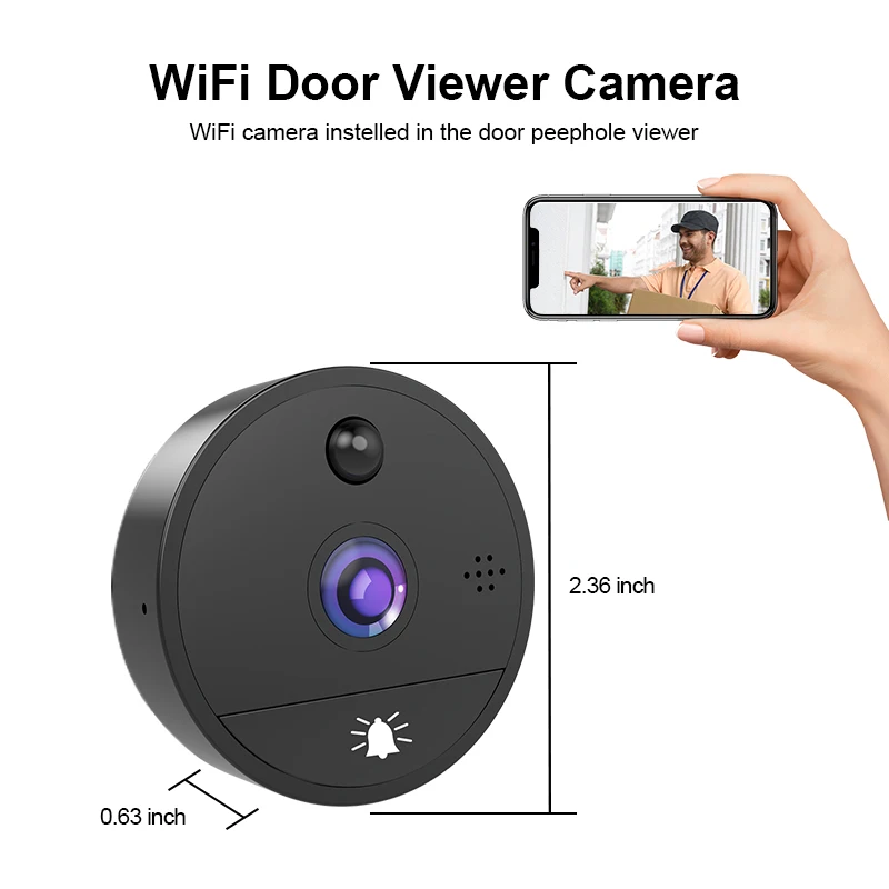 

4.3 Inch Wireless Peephole Video Doorbell Tuya Smart 3MP TF Card Digital Doorbell Rradar Detection Night Vision Video Doorbell