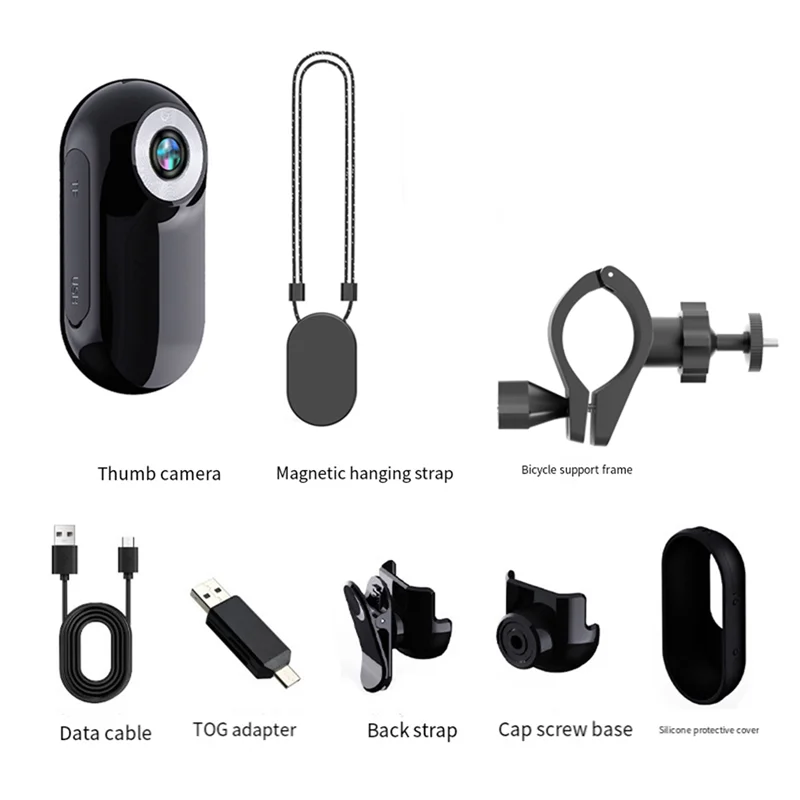 ABJF-Camera Action Camcorder Bodycam مسجل صوت فيديو رقمي 1080P HD شاشة 0.96 بوصة