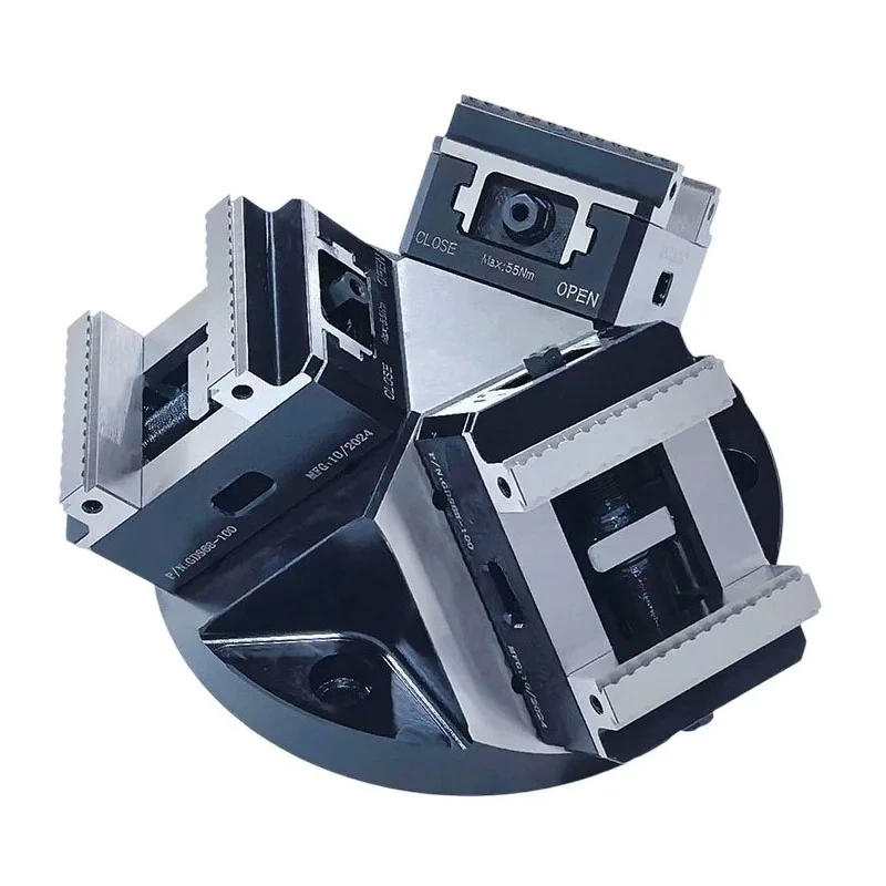 2026 SELL GDS68-80-3 Manual Drive 3pcs Multi Station Vise Round Modular Precision Self-Centering Clamping Vice