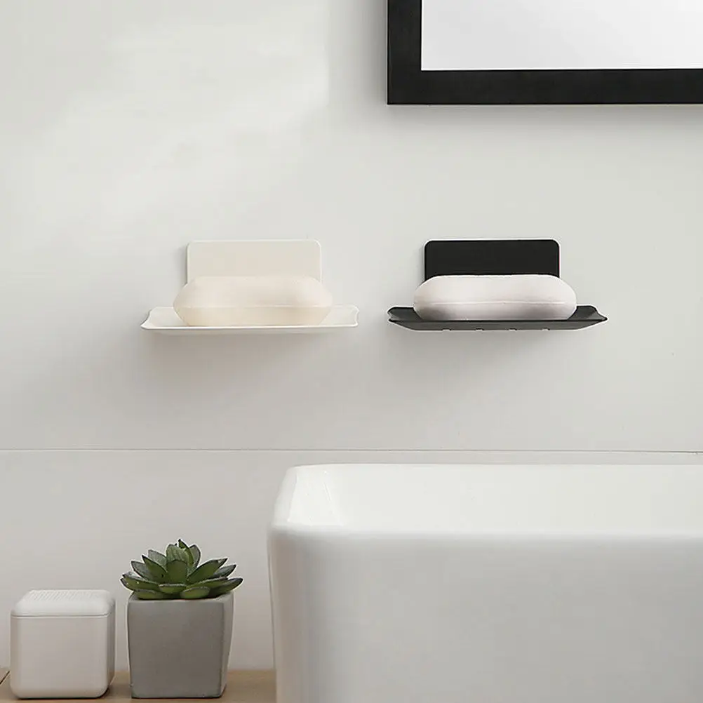 

Набор из 2-х настенных держателей для мыла без сверления, металлическая подставка для мыла для ванной и кухни, быстросохнущая конструкция с дренажем, высокая нагрузочная способность