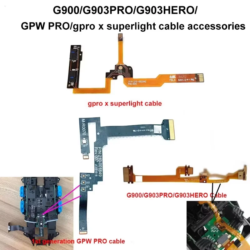 

For compatible G900/G903PRO/G903 Hero/GPW Pro/G Pro X Superlight wireless dual -molded mouse line upgrade and replacement Parts