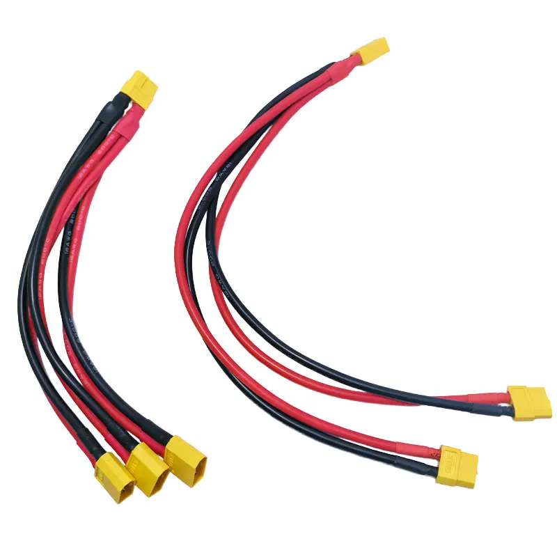 XT60 Parallel Y Splitter Cable 12AWG Silicone Wire 1 Female to 2/3Male  1 Male to 2/3Female XT-60 Adapter Wire