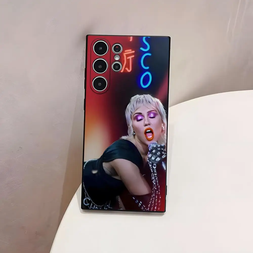 Singer Miley Cyrus Phone Case For S23 Samsung S24 Ultra S22 S20 Fe S21 Plus Galaxy A54 A34 A24 A53 M54 Note 20 Cover