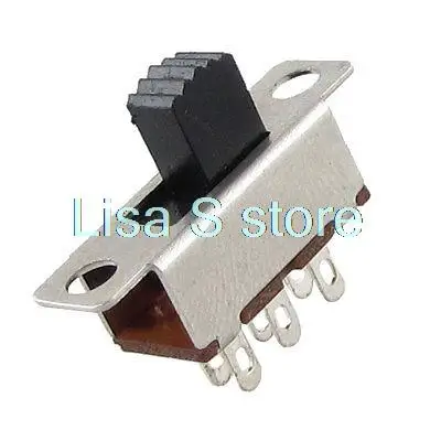 10 x Panel DC 50V 0.5A ON/ON 2 Position DPDT 2P2T Slide Switch 6 Solder Lug Pin SS22F32-06