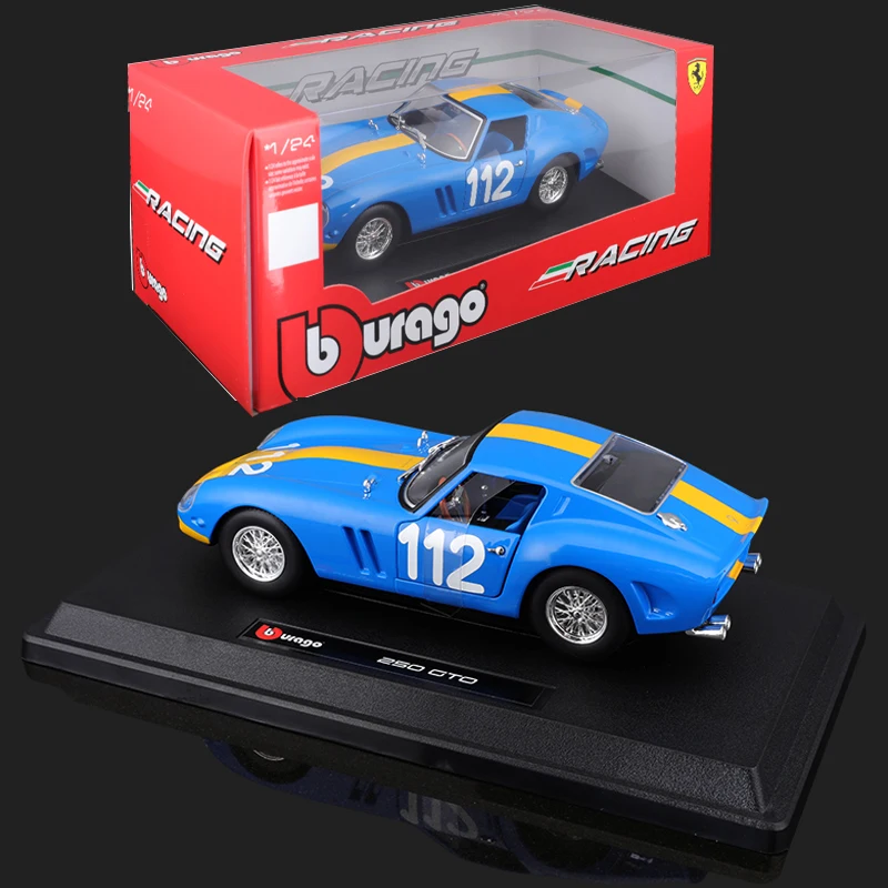 Bburago FERRARI 250 GTO Cars Model 1:24 Alloy Diecast Car Model Collection Toy Gifts For Adults Children