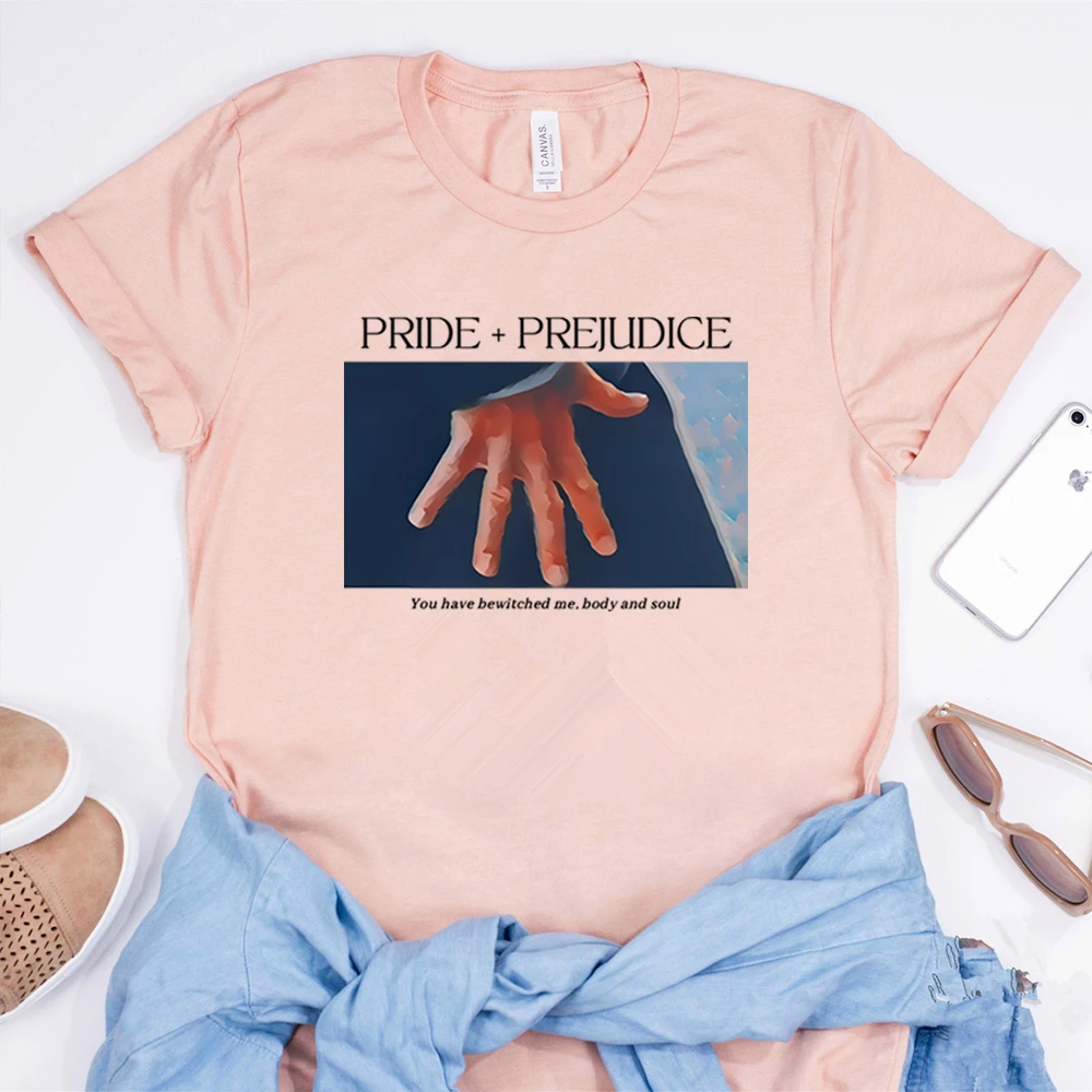 Pride and Prejudice T-shirt Hand Flex Scene Y2K 90s Tee Jane Austen Literary Shirt Pemberley Book Lover Tshirt Feminist Booktok