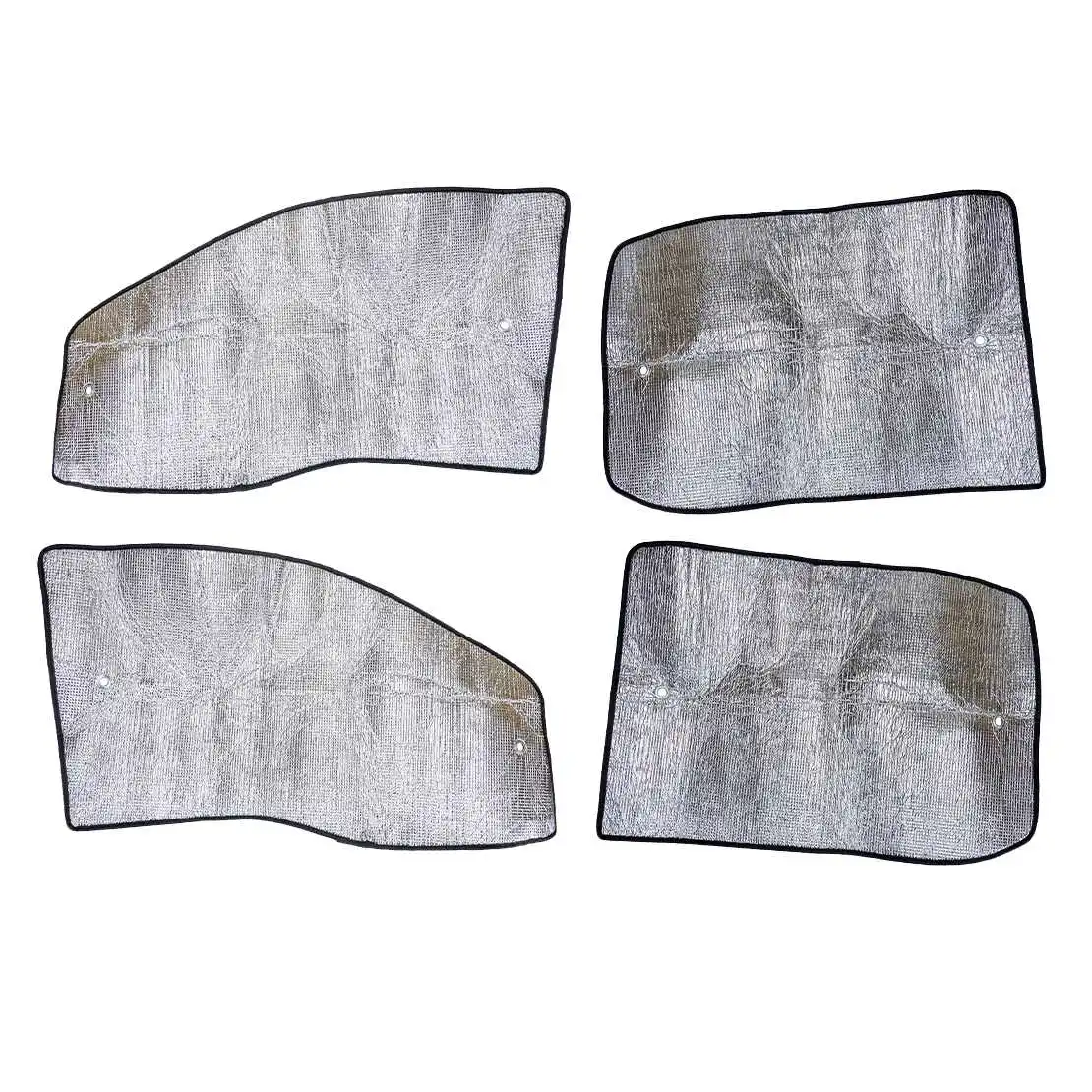 4pcs Side Window Sunshade Sun Shield UV Block Aluminum Foil Fit For Ford F250 Super Duty Crew Cab 1999-2007 Silver