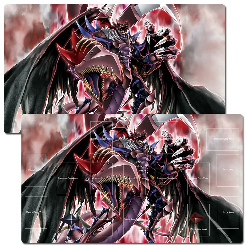 YuGiOh Destiny HERO - Plasma TCG CCG Playmat بطاقة التداول حصيرة ألعاب الطاولة مكتب الألعاب تلعب حصيرة لوحة الماوس 60x35 سنتيمتر حقيبة مجانية
