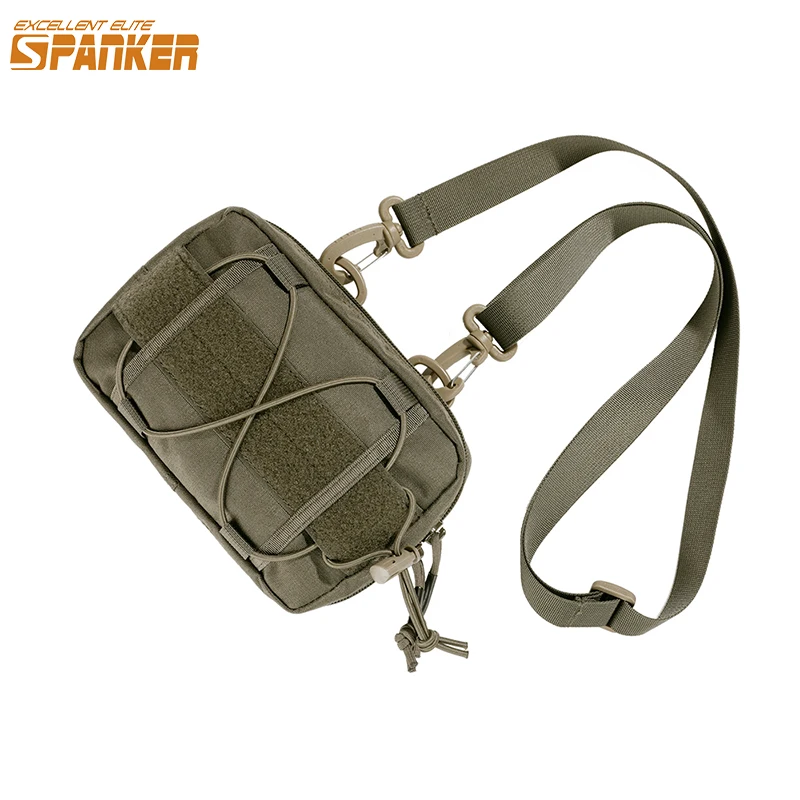 Tactical Molle Pouch with Shoulder Straps EDC Tools Bag Emergency Bag Outdoor Hunting Vest Accessories