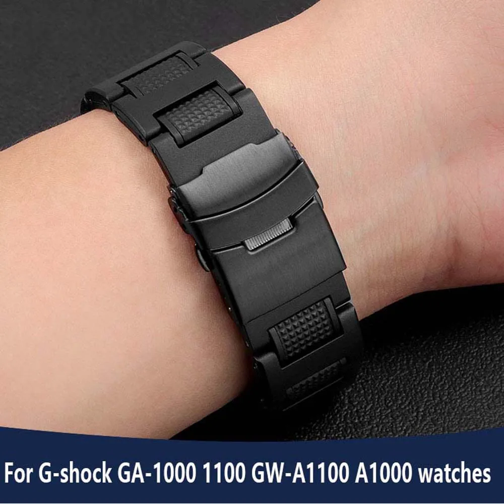 Plastic Watchband for Casio g-shock GA-1000 1100 GW-4000 GW-A1100 A1000 Watch Strap High Quality Mens Sport Wristwatch Bracelet