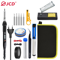 JCD 80W Electric Soldering Iron Kit Temperature Adjustable 220V Welding Tools Set Soldering Flux Soldering Tips Rework Station