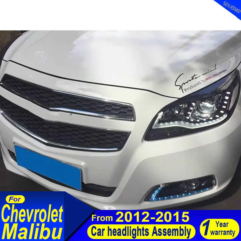 For Chevrolet Malibu 2012 2013 2014 2015 2016 Headlights DRL Hella LED Bi Xenon Bulb Fog Lights Car Accessory Head Lamp