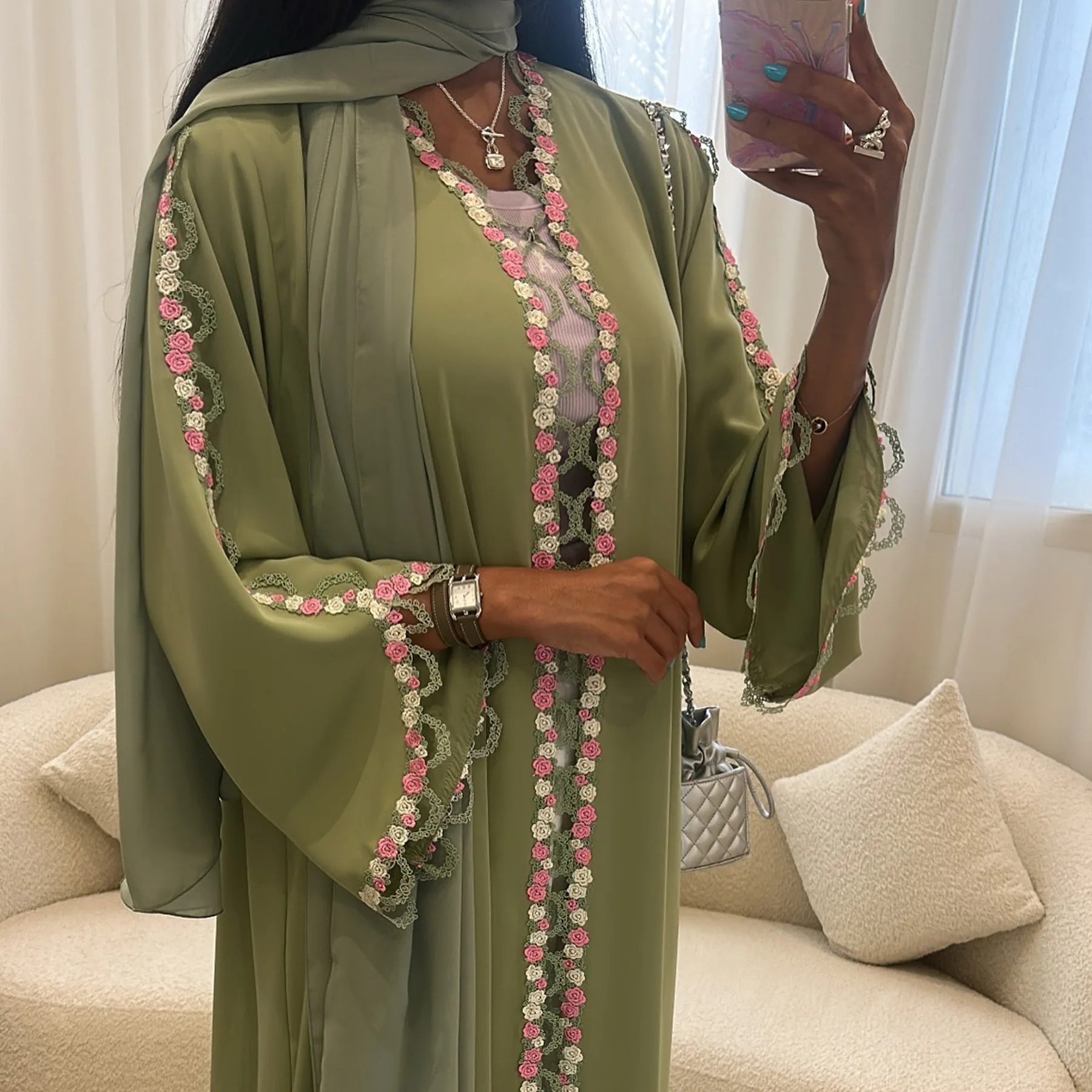 Atacado novo turquia islâmica eid ramadan modesto abaya robe quimono femme muçulmano vestido feminino verão nida bordado dubai abaya