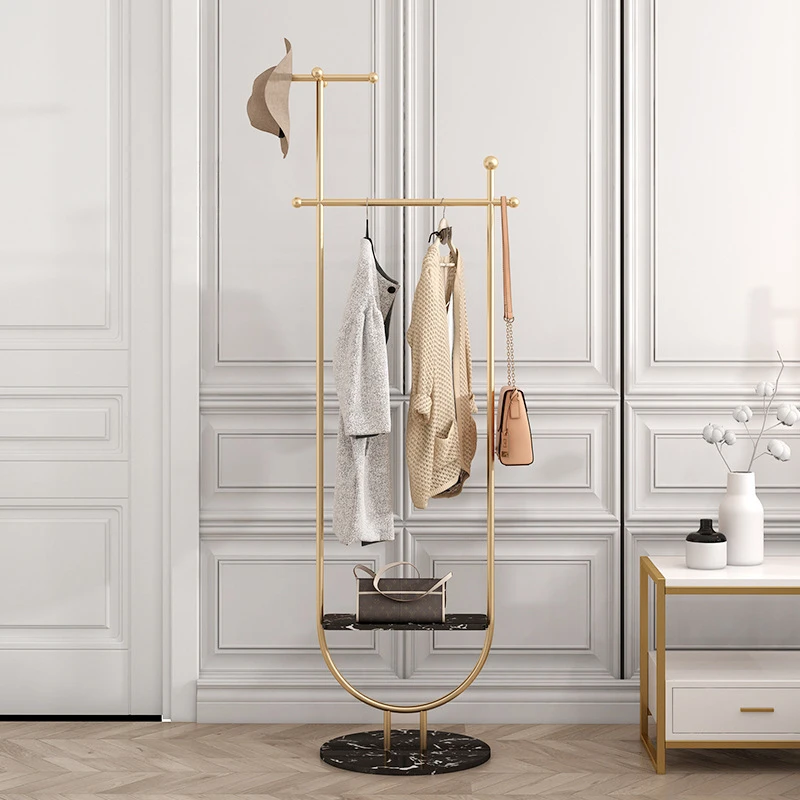 Nordic Designer Clothing Store Hanger Simple Modern Bedroom Dormitory Hallway Floor Coat Rack Creative Hotel Apartment Hat Stand