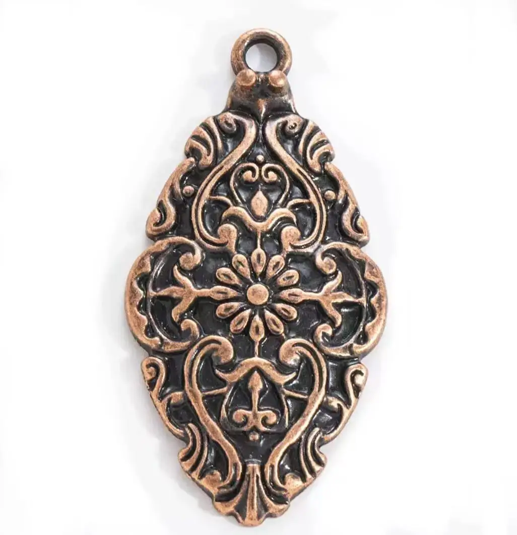 

2pcs 56.5*28.5mm Alloy metal vintage pendants for jewelry making HWYC0002