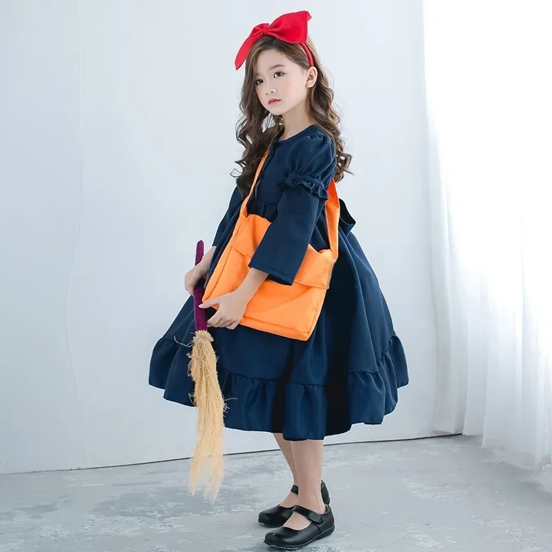 Halloween Heks Rollenspel Tas Outfit Kids Bezorgservice Cosplay Kostuum Meisjes Lolita Jurk Minimalistische Mooie Jurk