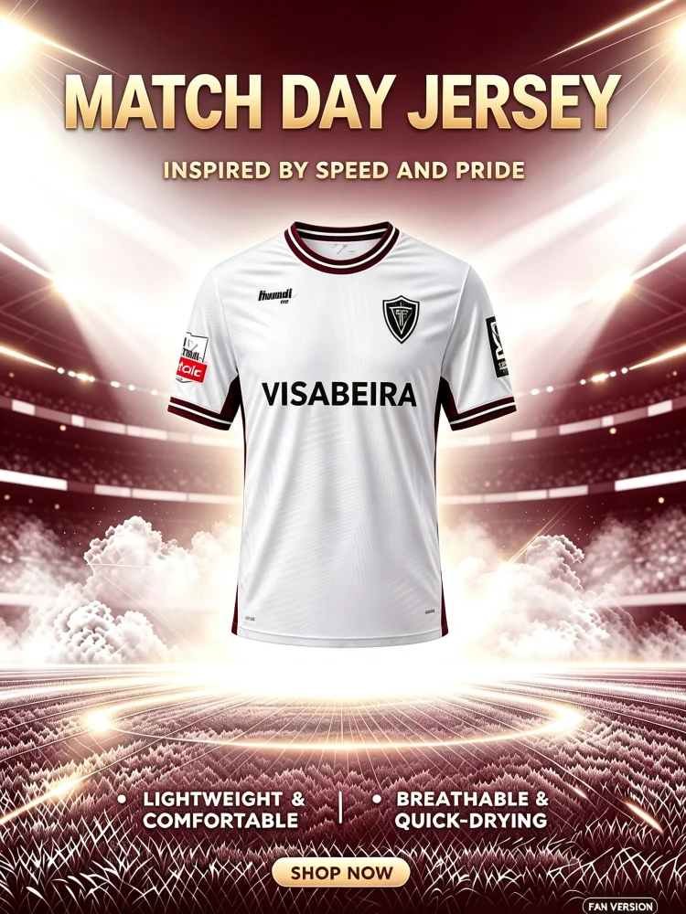 2026-27 Summer 3D Printed Quick-dry Sports Men's T-shirt Unisex Breathable Acad É Mico De Viseu Football Jersey Family Kids Tees