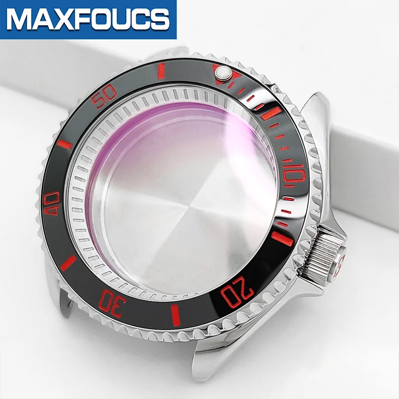 Silberne SKX Klassische Uhrengehäuse mit Glänzender Stahlausführung MOD NH35 NH36 4R36 Mit 3-Uhr-Krone Saphirglas Maßgefertigtes Zubehör – Detail 16