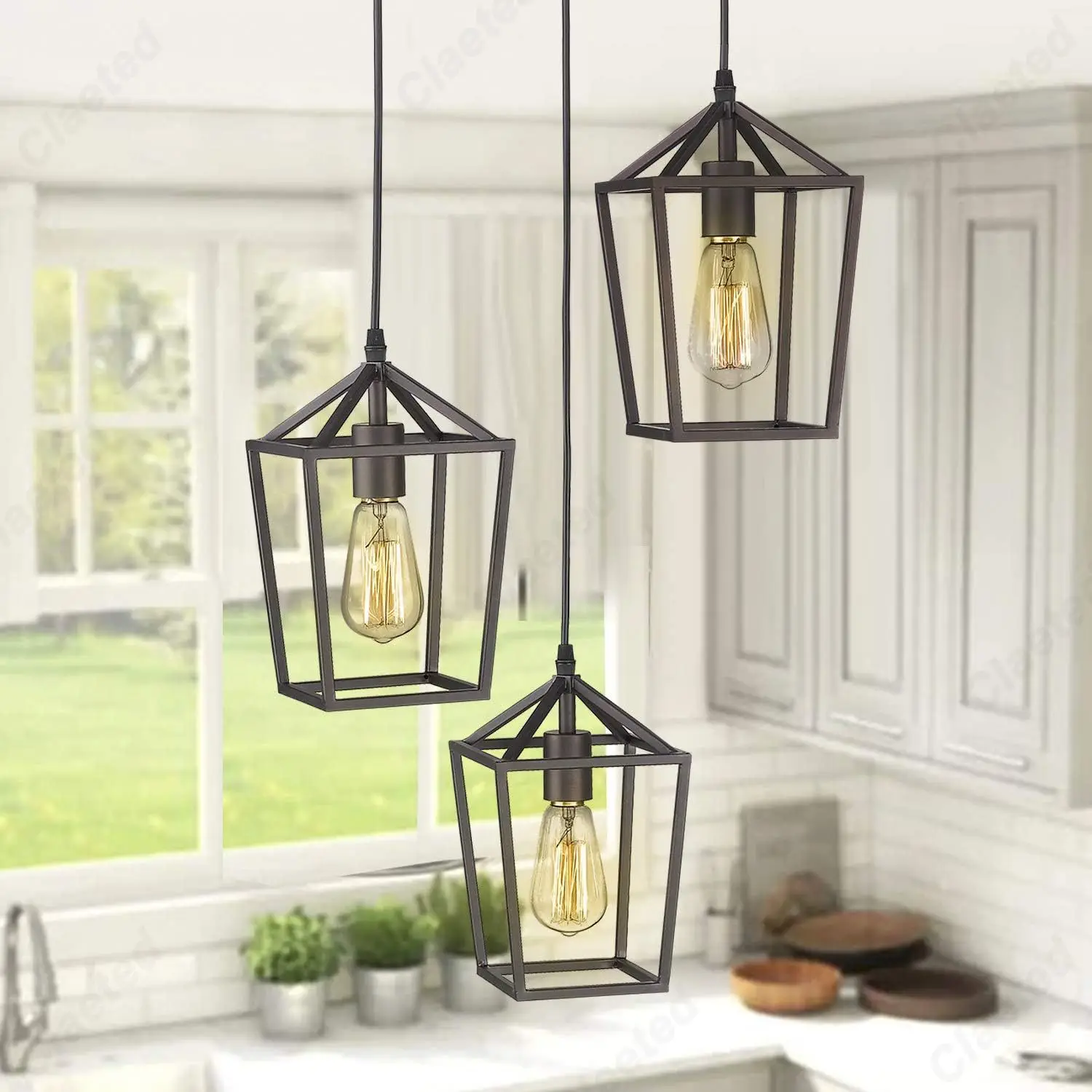 Creative Retro New LED American Wrought Iron Chandelier Living Room Dining Room Bar Corridor Bedroom Decorative Lighting