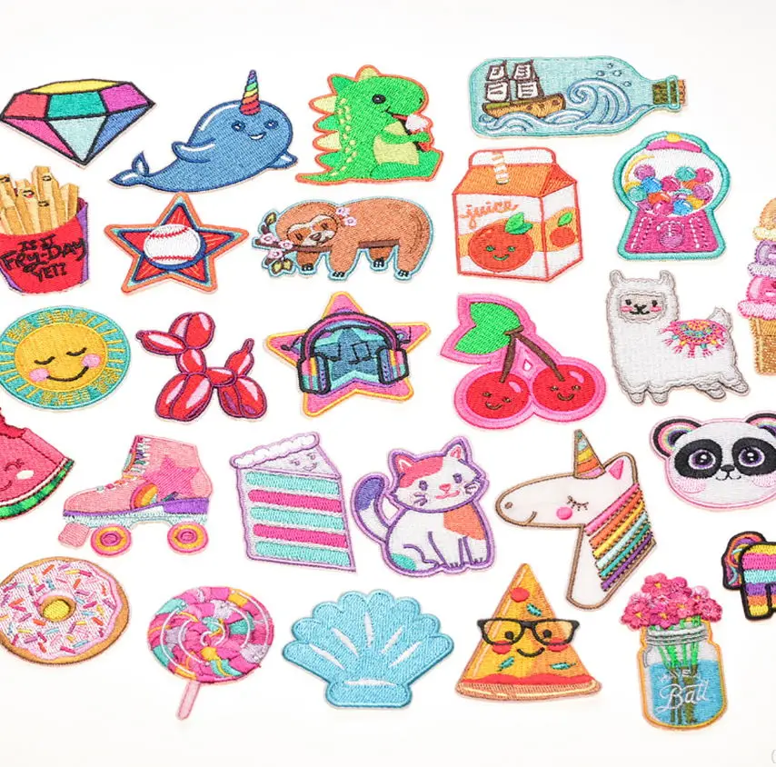 10 sztuk żywności zwierząt łaty hafty haftowane ubrania kapelusz torba materiał do naprawy butów telefon pudełko wystrój akcesoria zrób to sam