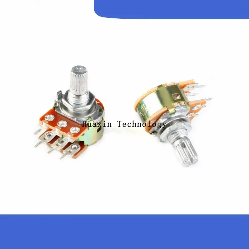 WH148 6-pin duplex potentiometer shank length 15MM/20MM B1K B2K B5K B10K B20K B50K B100K B250K B500K B1M