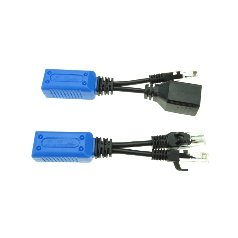 2pcs/1pair RJ45 splitter combiner uPOE cable kit POE Adapter Cable Connectors Passive Power Cable