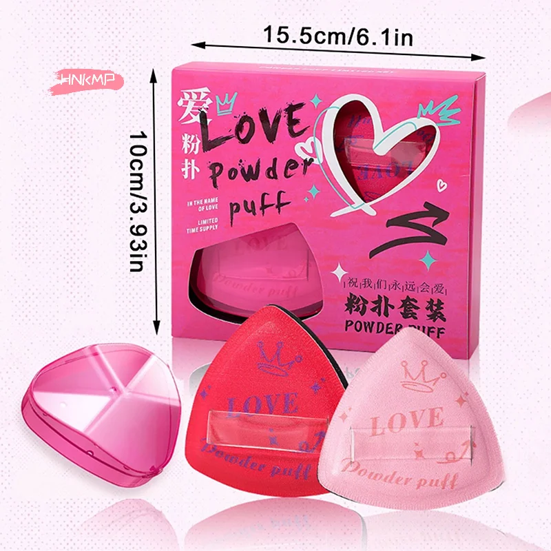 3 ชิ้น/เซ็ต ฟองน้ำแต่งหน้ารูปสามเหลี่ยม ชุดฟองน้ำรองพื้นแบบเปียก/แห้ง ใช้ได้สองแบบ นุ่ม คุณภาพสูง สำหรับการแต่งหน้าให้เรียบเนียน