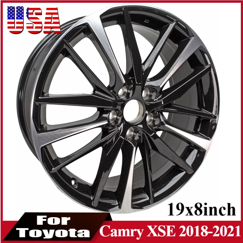 Jante de roue de voiture de 19 pouces pour Toyota Camry XSE 2018-2021 en alliage d'aluminium 19 "x 8" jante de roue automatique 560-75222 4261106E20 ALY75222U45N