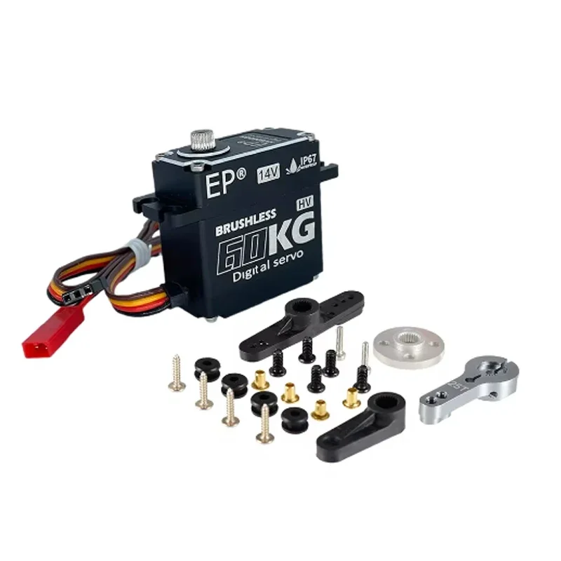 Ep bürstenloses servo 60kg wasserdichte rc digitale servomotoren metall getriebe 14v hv für rc kriecher auto roboter traxxas scx10