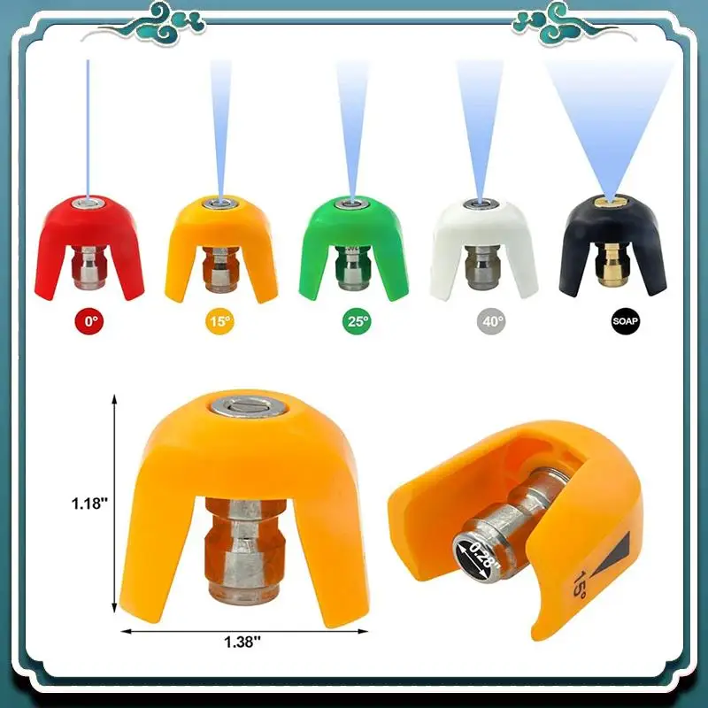 5 Pack Quick Connect Pressure Washer Nozzle Tips Without Base-For SPX3000 Series & Universal Pressure Washers Easy Install