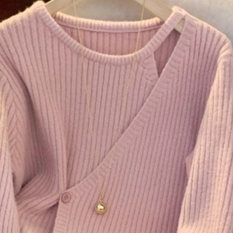 سترات قصيرة مكونة من قطعتين سترات نسائية عصرية كورية للخريف والشتاء بزر واحد متعددة الاستخدامات من Ropa De Mujer #5