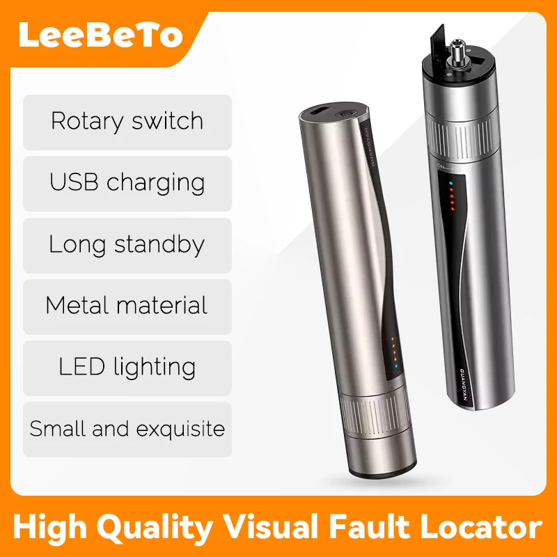 5-30mW VFL Fiber Optical Cable Tester Pen Lithium Battery Visual Fault Locator for FC/SC/ST Rechargeable Red Light Pen
