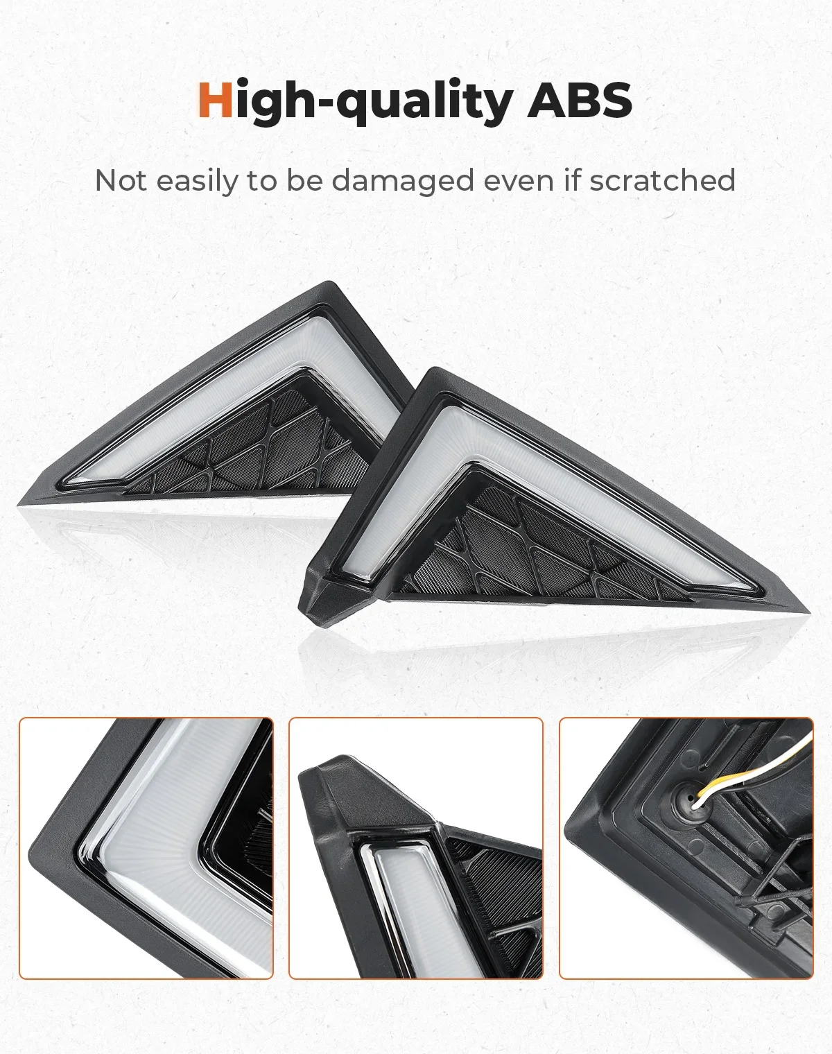 EMIMOTO UTV بدوره أضواء فانغ الإشارة متوافقة مع ولفيرين X2 X4 850 1000 2018-2024 LED شواء لهجة ضوء أضواء الطيار الأمامي