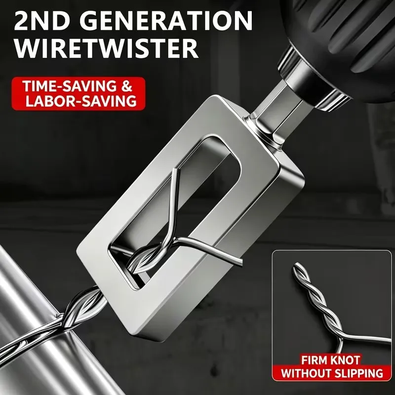 1pcs Hex Shank Iron Wire Twisting Tool – Heavy-Duty, Labor-Saving, for Fence, Rebar & Garden Fastening
