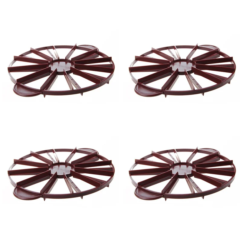 

A02M-4X Cake Divider Slice Pie Cake 10 / 12 Piece Equal Portion Marker Divider Dark Red