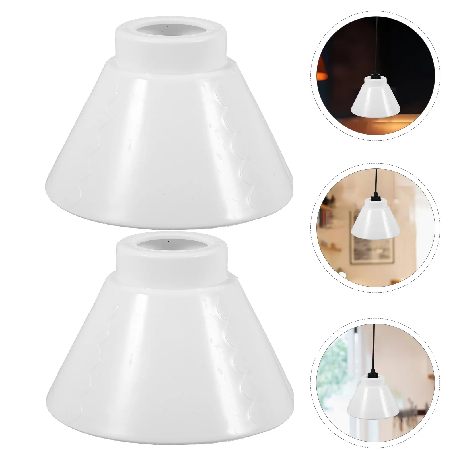 

4 set Pendant Lamp Shade Light Bulb Fixture Plastic Lampshade Cover For Ceiling Wall Hanging Light Replacement E27 Durable
