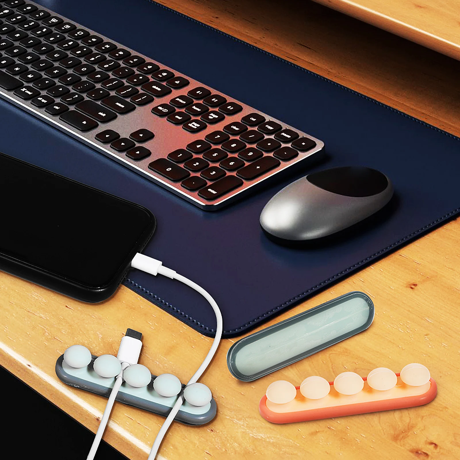 

3 Pcs Desktop Cable Organizer Wire Organizers for Cords Holders Charging Cables Keepers Electronic Clamp Tidy Clips