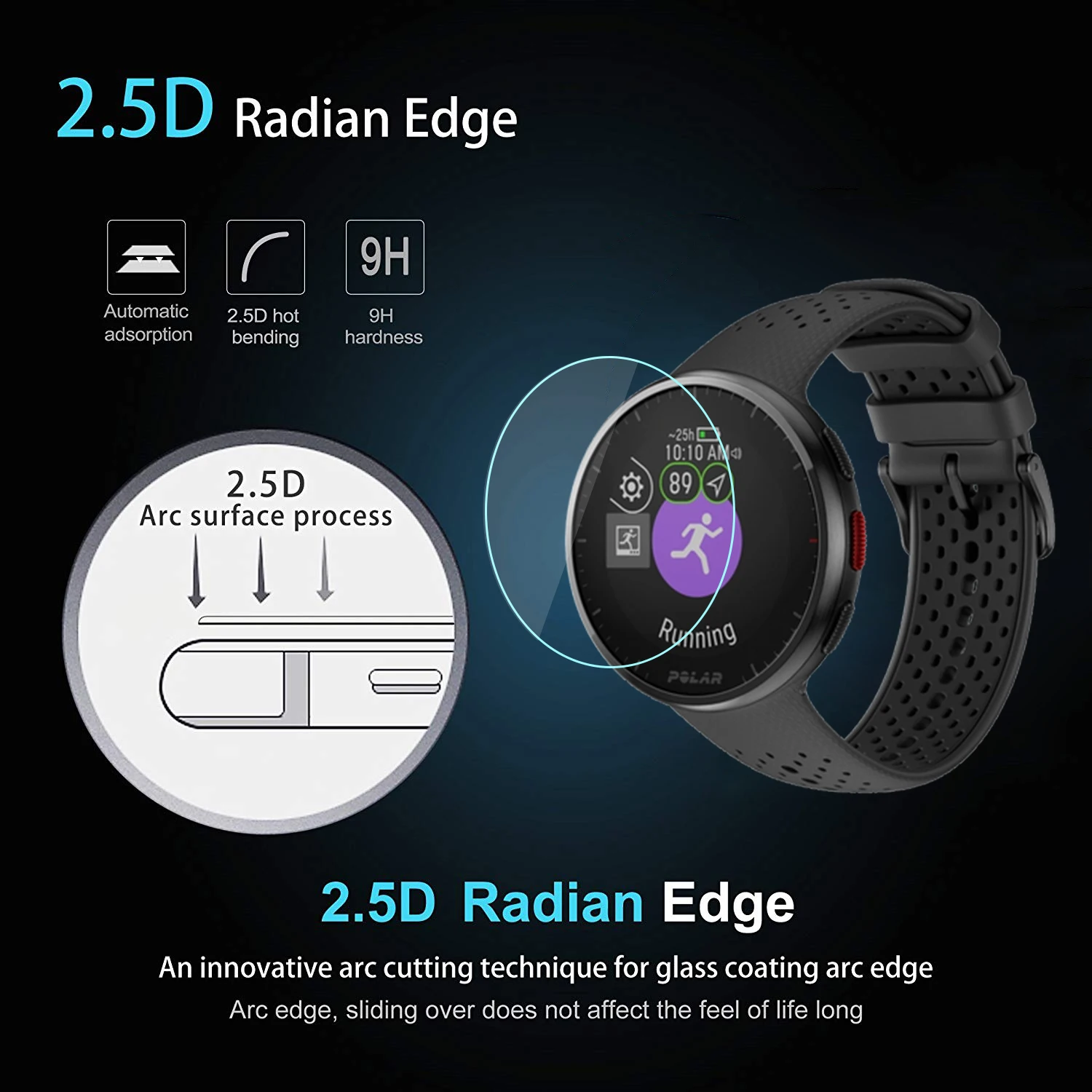 Đồng Hồ Thông Minh Smartwatch Tấm Bảo Vệ Màn Hình Cho Cực Pacer Pro Cao Cấp, 3 Gói Độ Cứng 9H Kính Cường Lực Chống Xước Chống Vỡ Bảo Vệ