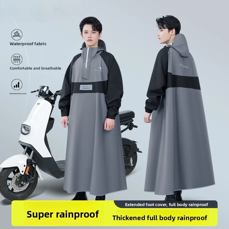 

Full Body Long Raincoat with Sleeves for Electric Motorcycle Bike Rainstorm Protection Adult Men Women Cycling Poncho