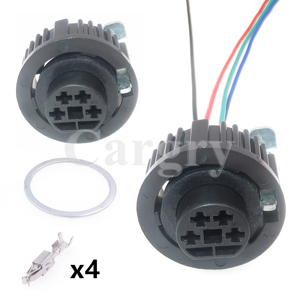 1 Set 4P Automobile Circular Connector AC Assembly Car Cable Harness Electrical Sockets Auto Replacement Plug accessories