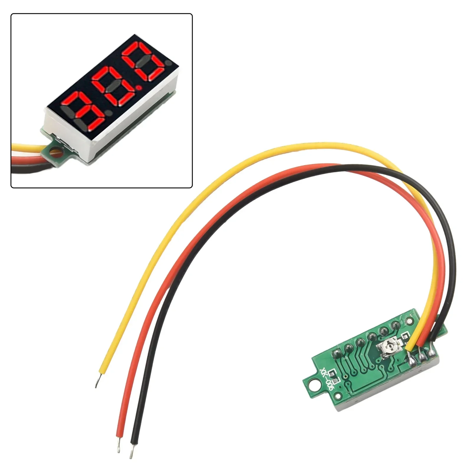 1pc Voltmeter Digital Display Detectors Digital Industrial 0.28 Inch DC Voltmeter Head LED Minimun Measurement