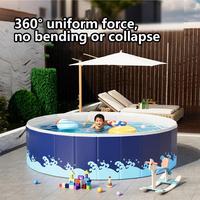 Foldable Non-inflatable Swimming Pool Foldable Swimming Pool For Kids Portable Space-Saving Bath Basin Swim Tool For Adults