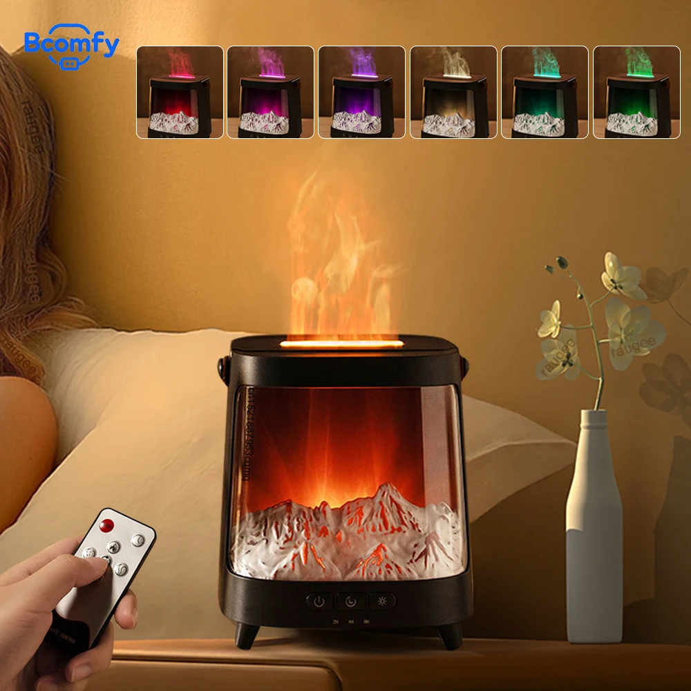 

Увлажнитель воздуха, аромадиффузор, красочный пламя, диффузор эфирного масла, домашний мини-диффузор аромата, увлажнитель с дистанционным управлением