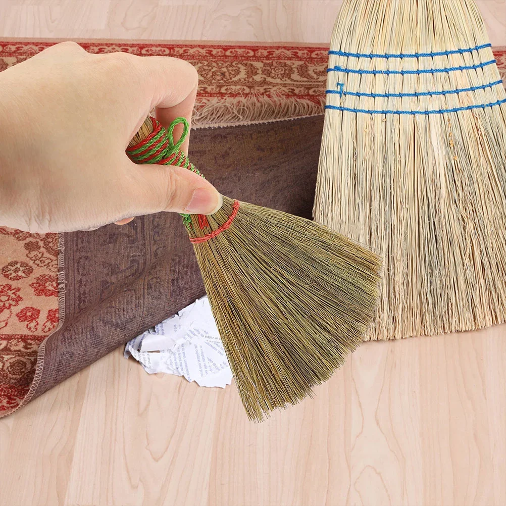 3 Pcs Kitchen Cleaning Broom Home Brooms Small Hand-made Duster Portable Whisk Miscanthus Witches Broom Mini Broom