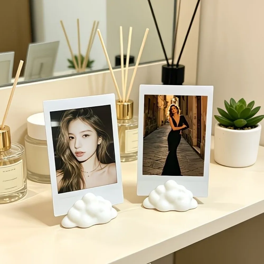3pcs Cute Design Cloud-Shaped Photo Holders 3D Printed Decorations Desktop Ornaments Funny Business