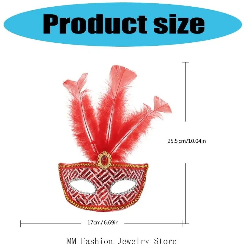 d0ub rhinestones เลื่อมเลื่อมมาสก์หน้ากาก Venetians สำหรับผู้หญิงฮาโลวีนคริสต์มาสครึ่งใบหน้าหน้ากากสวมหน้ากากคอสเพลย์คอสเพลย์