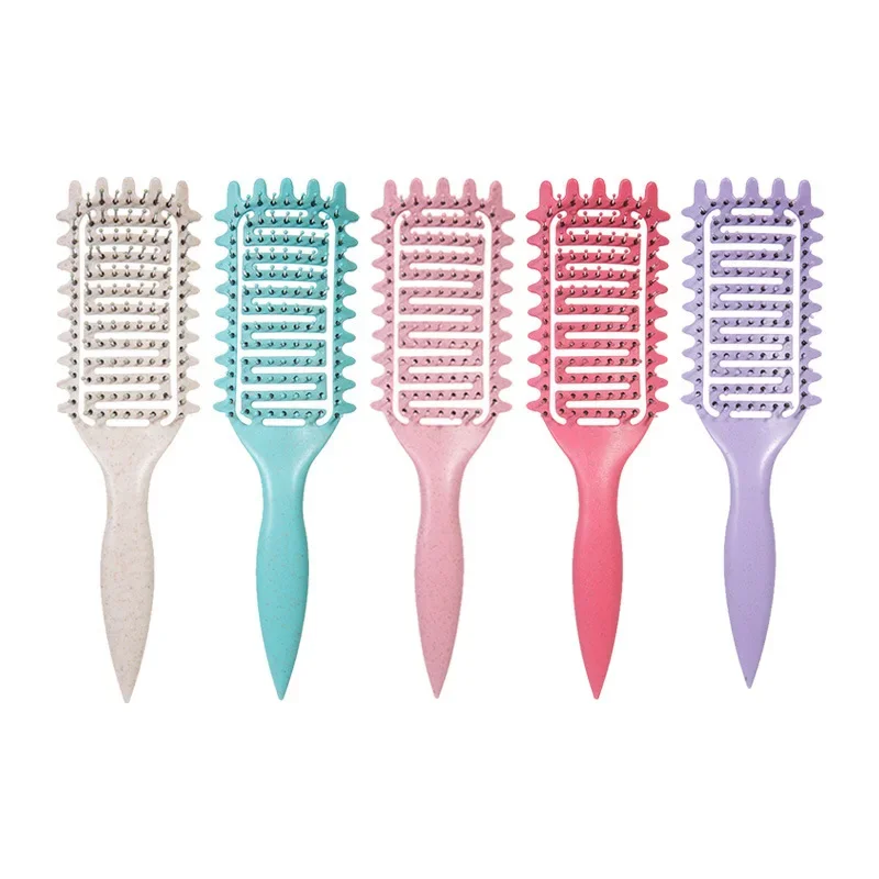 Curl Define Styling Brush Boar Bristle Detangling Hair Brush Tangled Hair Combs Shaping Defining Curls Detangling Anti-static